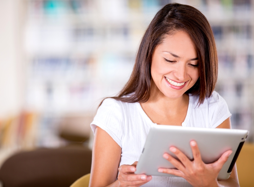 Woman subscribing to Avantix Learning updates.
