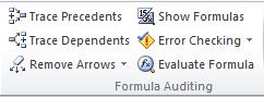 Show Formulas button on the Ribbon in Excel.