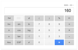 Google's scientific calculator.