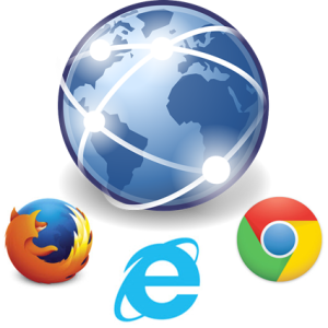 Chrome, Internet Explorer and Firefox browsers.