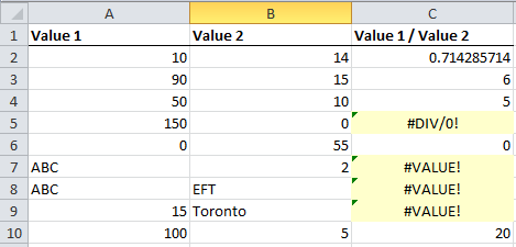 Highlight errors in Excel with conditional formatting.