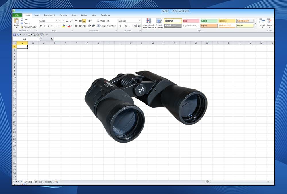 Excel Watch Window to watch cells that change represented by binoculars.