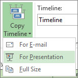 Sharing timelines in Microsoft Project.