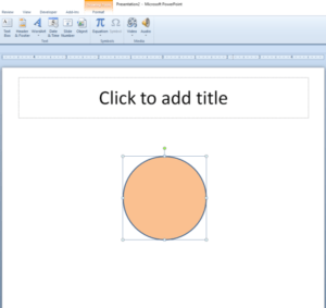 PowerPoint trick to draw a perfect circle.