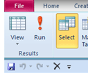 Customized Quick Access Toolbar in Microsoft Access with Clear Grid button.