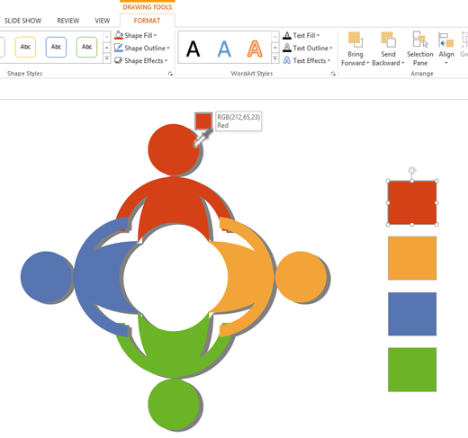 Eyedropper with preview to copy color to objects in PowerPoint.