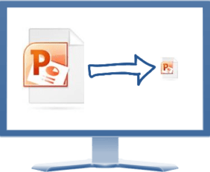 PowerPoint icons with reduced sizes.