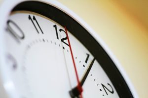 Clock indicating saving time in Visio using shortcuts.