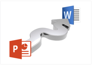 Microsoft PowerPoint to Word export of handouts.