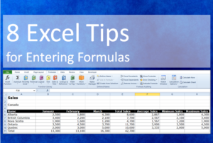 Excel tips for entering formulas efficiently in Microsoft Excel.