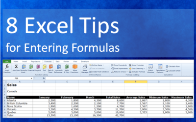 8 Excel Tips for Entering Formulas