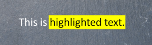 Rectangle shape used to highlight text in PowerPoint.