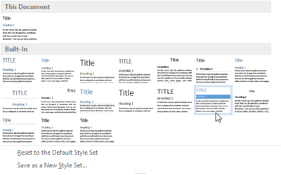 Copy Styles Between Microsoft Word Documents using Style Sets