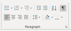 Show or hide paragraph marks or symbols in Microsoft Word.