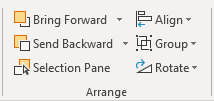 Alignment command on the Ribbon in PowerPoint.