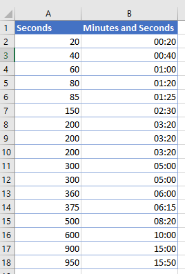 Excel format fractions ad minutes and seconds.