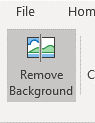 Remove Background command on the Picture Format tab in the Ribbon in PowerPoint.