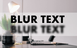 Blur text in PowerPoint (text on office background).