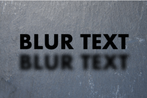 Blur text in PowerPoint with artistic effects.