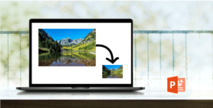 Compress images in PowerPoint to reduce file size and with pictures made smaller.