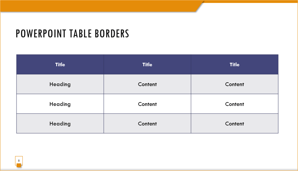 Change table border or cell in PowerPoint to change thickness, weight, style or color.