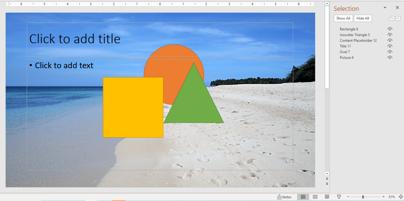 How to Use the Selection Pane in PowerPoint to Select, Reorder, Rename and  Hide Objects