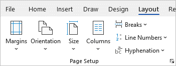 Make columns in Word using the Columns command in Ribbon in Word.
